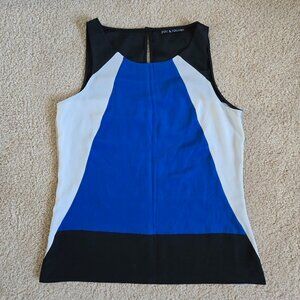 Zac & Rachel Colorblock sleeveless lightweight blouse